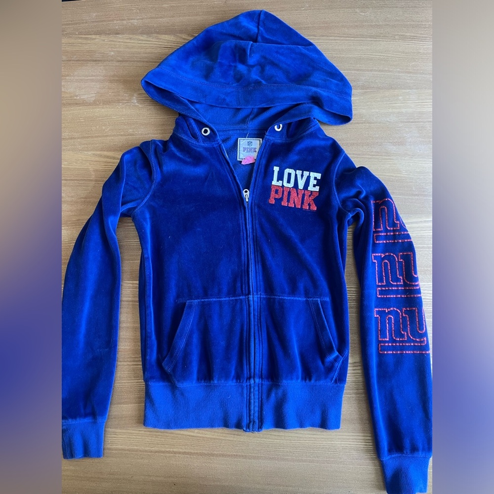 Victoria’s Secret pink NFL NY giants football hoodie